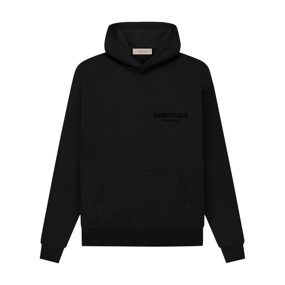 Fear of God Essentials Hoodie Black Stretch Limo Size XS